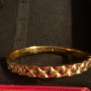 kate spade Gold-Tone Studded Bangle with Crystal Details